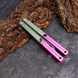 Aluminum Alloy Handle Butterfly Trainer Safe Non-Cutting Design for Beginners Cool Party Tool Beginner-Friendly Training Tool