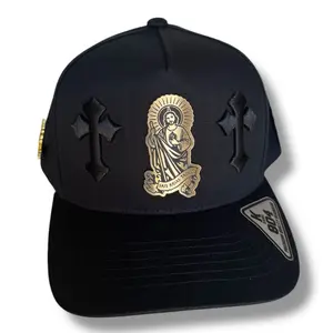 Hat With Pin included Dios por Delante - SnapBack cap with embroidered crosses