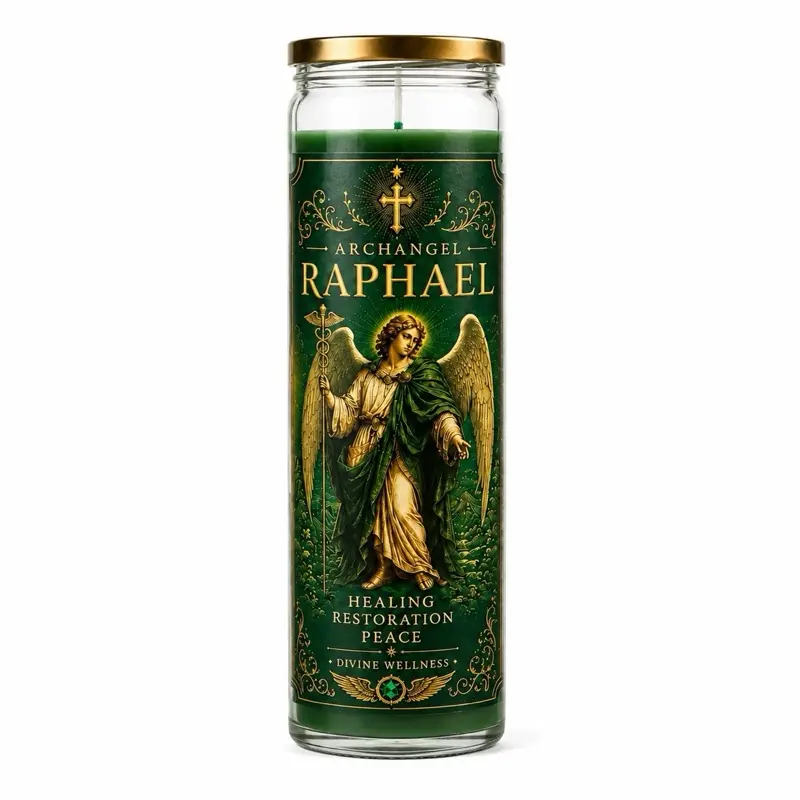 Archangel Raphael 7 Day Prayer Candle | Healing, Mental Health, Peace & Restoration