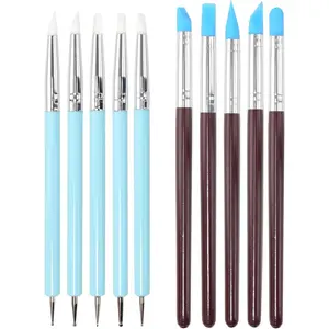 10 Pieces Silicone Clay Tools for Sculpting Clay Modeling, Resin Stippling, Nail Dotting Tools for Painting