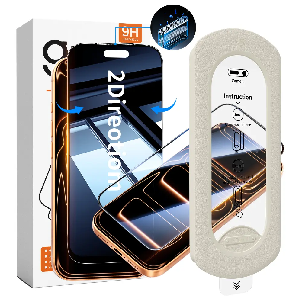 XOZOLY Privacy Screen Protector for Smartphone,  Cellphone Devices - High-Definition, Shatterproof Tempered Glass with Accessories