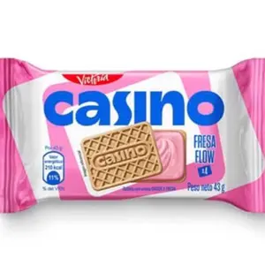 Casino Galletas Cookies Snack, 2-Pack with 8 Small Individual Bags each pack