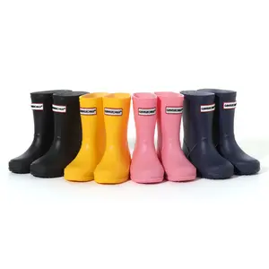 [Soft Rubber Rain Boots] Lightweight Rain Boots |             Boys Outdoor Simple Boots 2-8 Years Old Kindergarten Students Soft Non-Slip All-Season High-Quality Shoes School Day Camping Beach Garden Play Integrated Design Keep Feet Dry