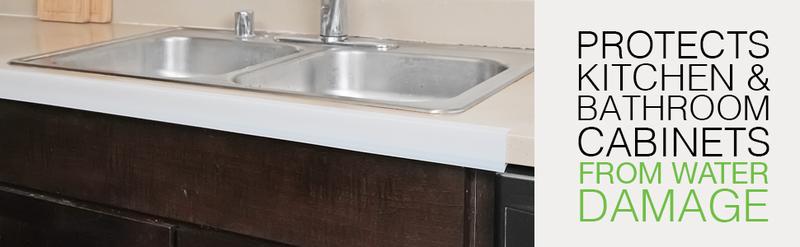 Cabinet Protector Cover for Kitchen, Bathroom Countertops - Protects Kitchen Cabinets from Water Damage, Edge Guard to Prevent Wear on Cabinets