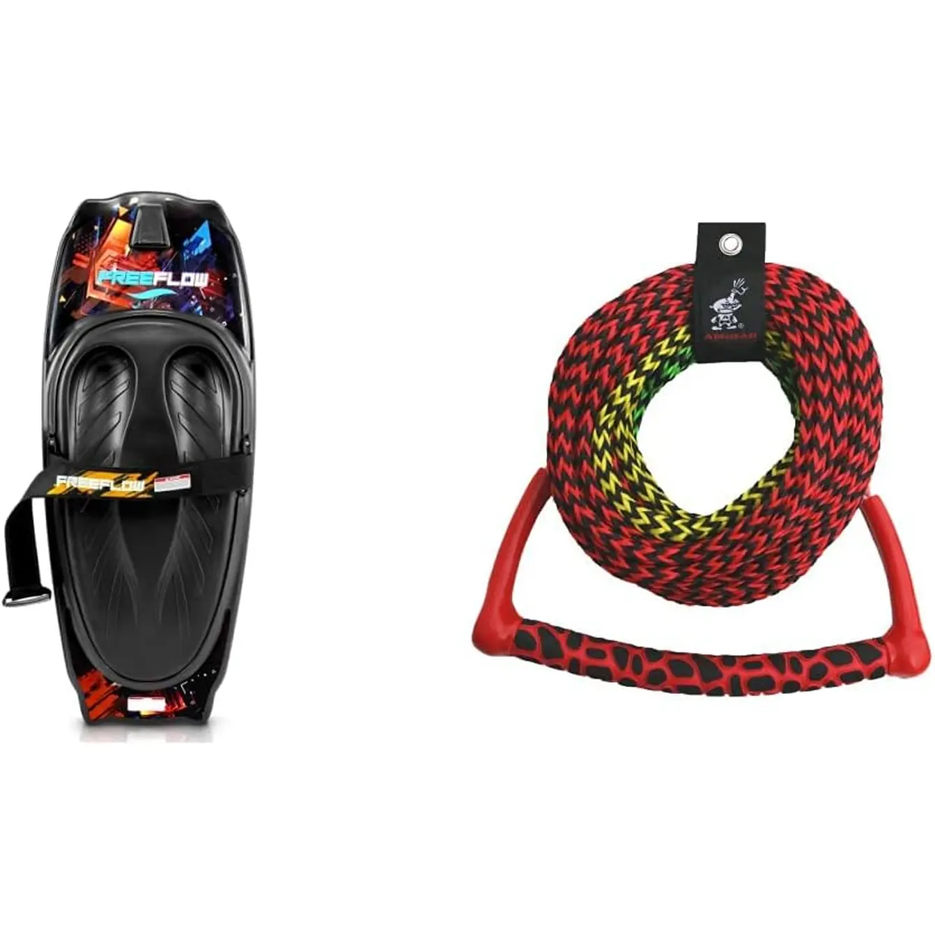 Serenelife Kneeboard + Airhead Ski Rope for Kids & Adults | Boating, Wakeboarding, and Knee Surfing SereneLife