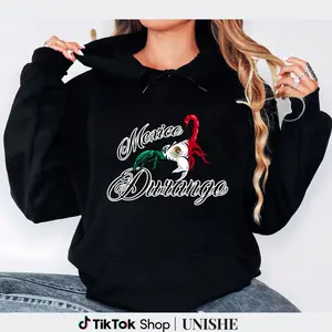 100% Unisex Durango Mexican State Flag Hoodie with Scorpion Design Long Sleeve