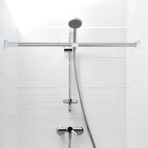 Adjustable Stainless Steel Telescopic Curtain Rod Multi Purpose Tension Rod for Shower Curtain Door Window Clothes Rail Closet