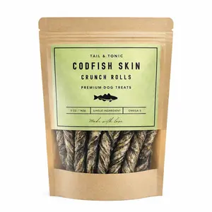 Codfish Skin Crunch Rolls – Single Ingredient Dog Treat