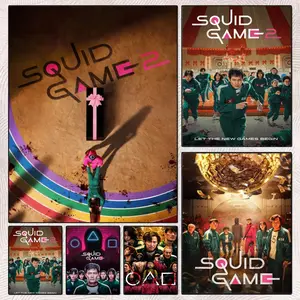 classic tv S-squid G-game Poster Gift with prints Home bedroom living room decoration promotion and display suitable for bedroom bar parlor home decor gift fade-Resistant, Non-sticky, vibrant Wall print poster Unframed Wall Art