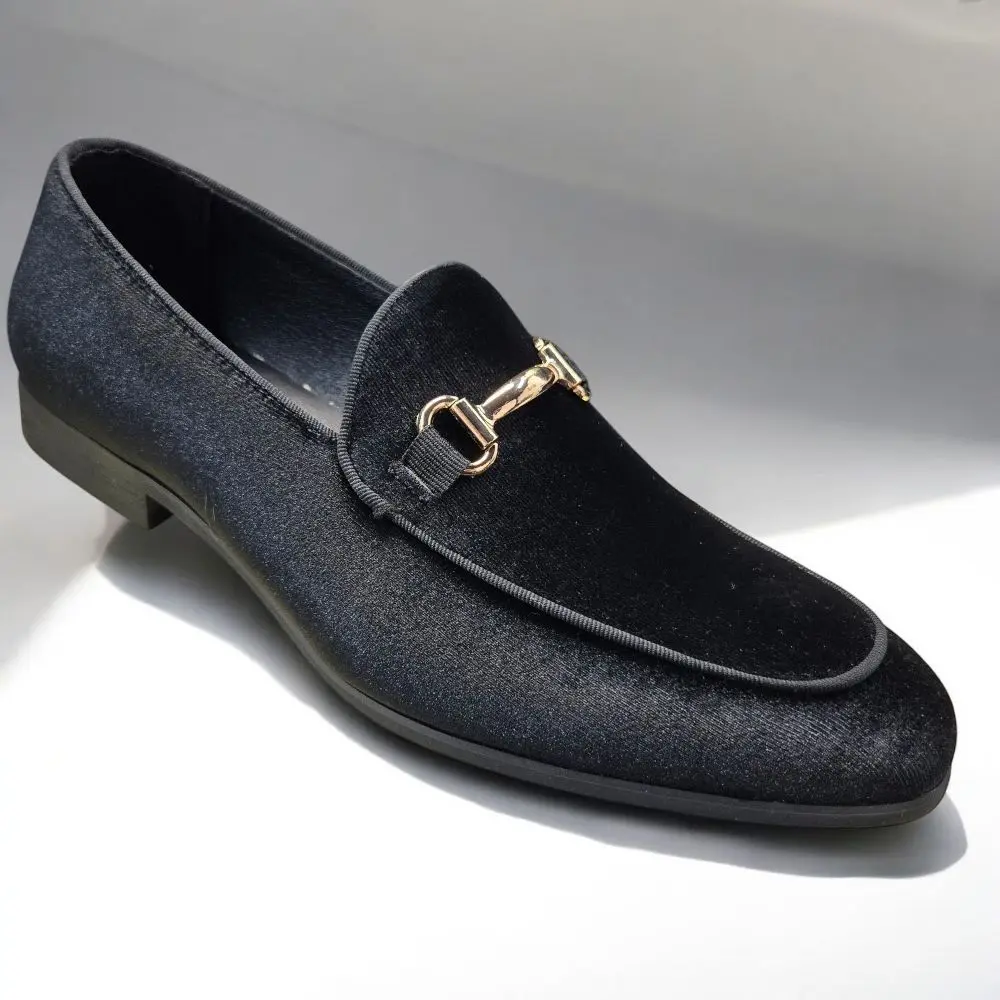 Men velvet Black Loafer
