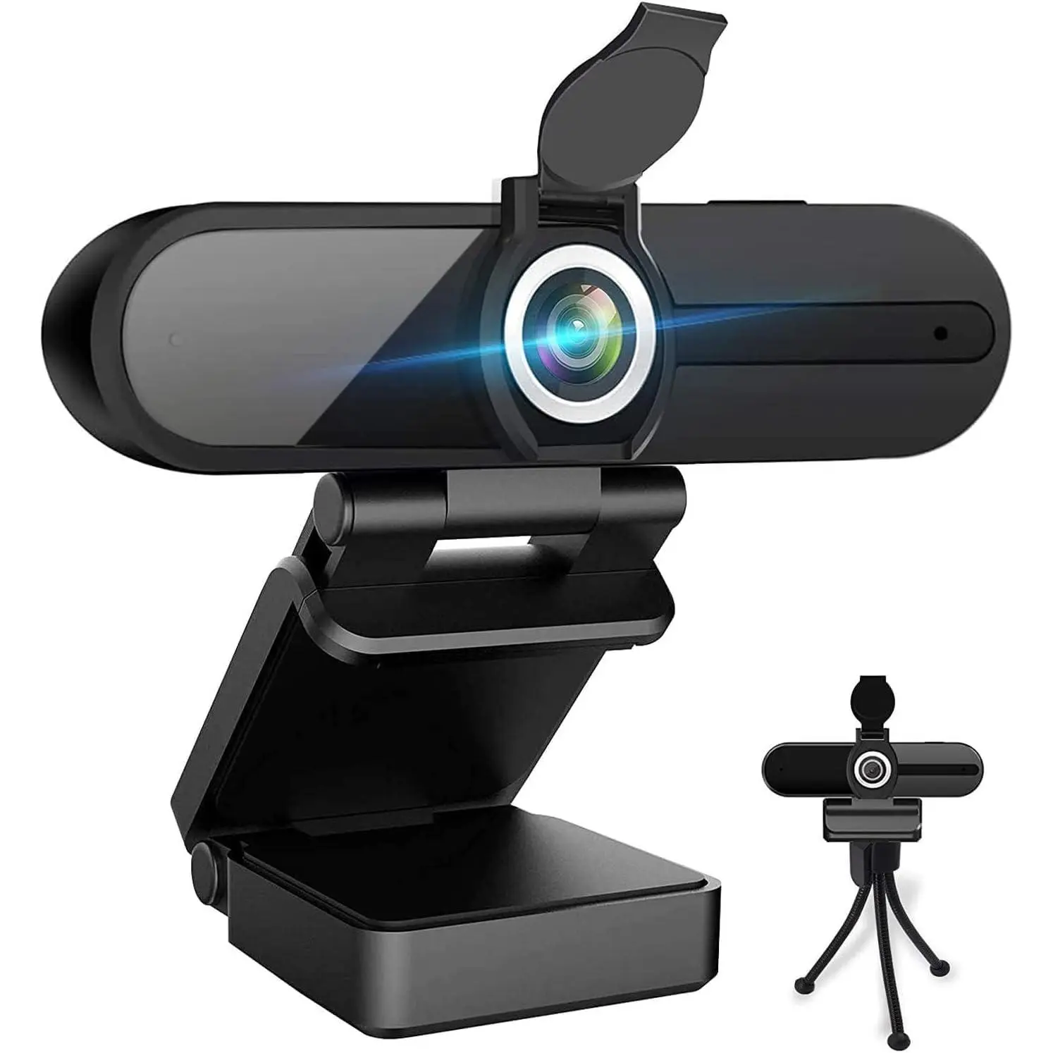 4K Webcam,  Webcam 8MP- Laptop PC Desktop Computer Web Camera with Microphone, USB Webcams for Video Calling Recording Streaming Video Conference, Webcam with Mini Tripod, Shutter.
