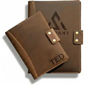 Personalized Leather Portfolio for Men, Women - Custom Business & Organizer A4 A5 Document Binder, Journal for Coworker, Employee, Gift for Him, Her, Students, Graduation, Mother’s Day, Office Gifts