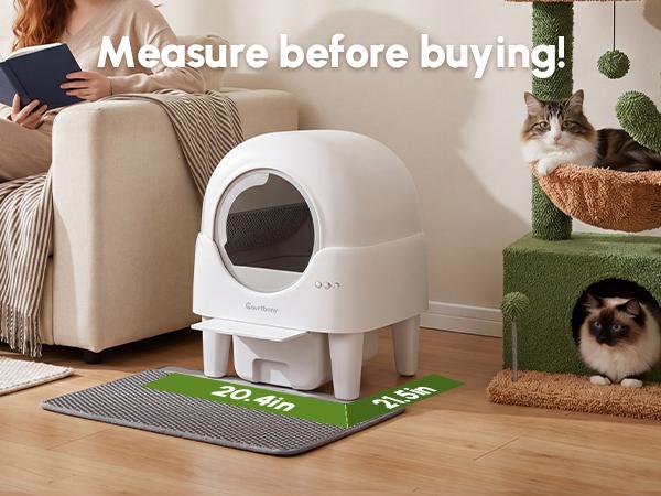 Cavrtbany Smart Self-Cleaning Cat Litter Box, APP or Manual Control, 85L Covered Litter Box with 15L pull-out drawer , Easy-Entry Front Step, 5 Safety Sensors, Quick 3-Minute Assembly, Quiet, Cat toilet for big Cats & Multi-Cat Homes With Free  liners 