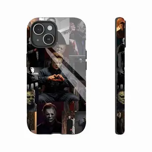 Halloween Michael Myers Collage iPhone Case for Horror & Slasher Movie Fans Unique Gift Compatible with iPhone 11/12/13/14/15/16 (Pro Max/Plus)