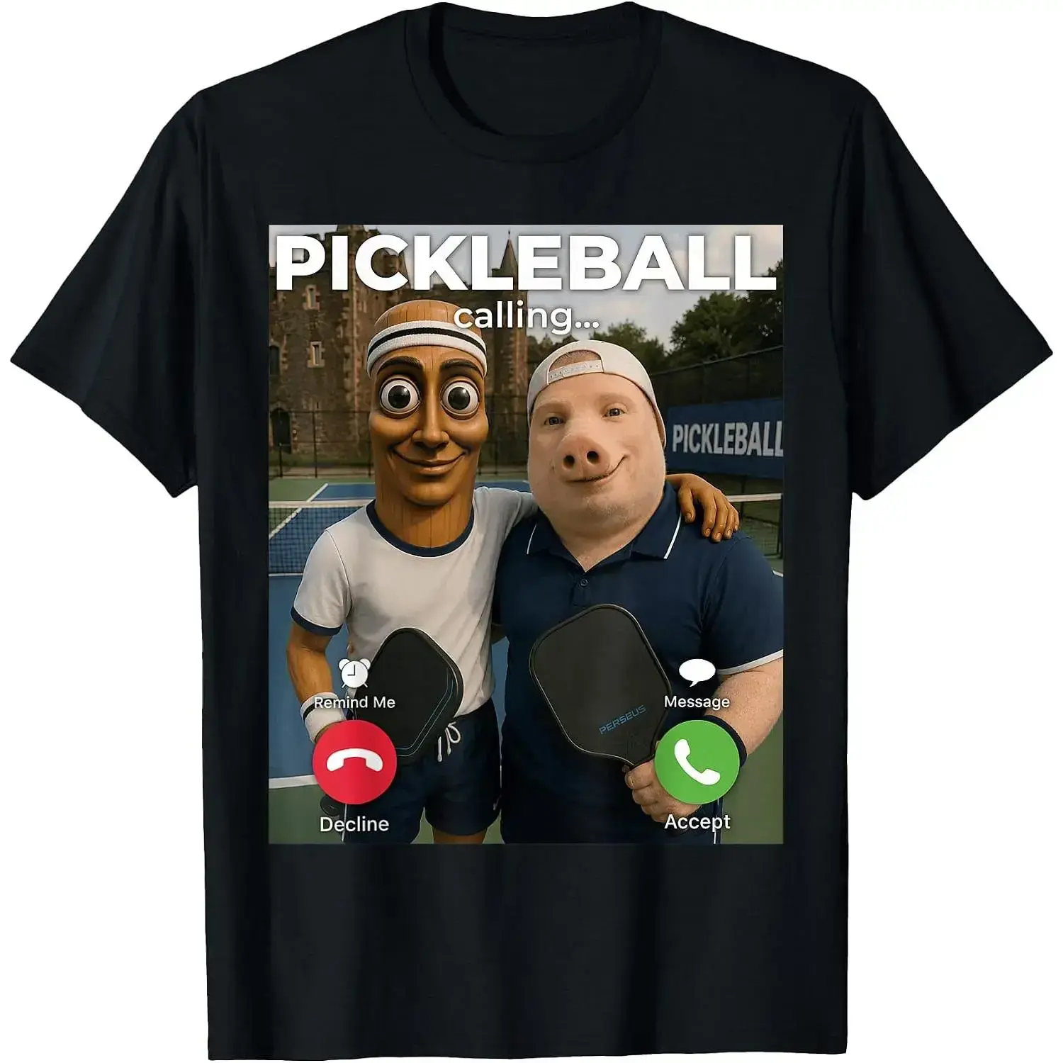 Brainrot Video Calling Pickleball Players Funny Meme 2026 T-Shirt Women Men Unisex Cotton Clothing StreetwearCHEN JX Shop