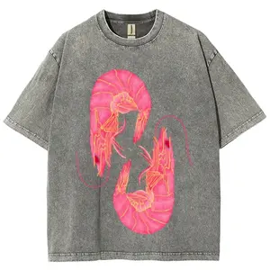 Shrimp Harmony Unisex Vintage Washed Tee