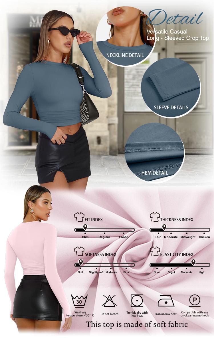 AUTOMET Women's 3-Piece Long Sleeve Shirts Basic Crop Tops Going Out Fall Fashion Underscrubs Layer Slim Fit Y2K Tops Soft Fabric Crew Neck Casual Streetwear Haze Blue White Black AUTOMET Women's 3-Piece Long Sleeve Shirts Basic Crop Tops Going Out Fall Fashion Underscrubs Layer Slim Fit Y2K Tops Soft Fabric Crew Neck Casual Streetwear Haze Blue White Black