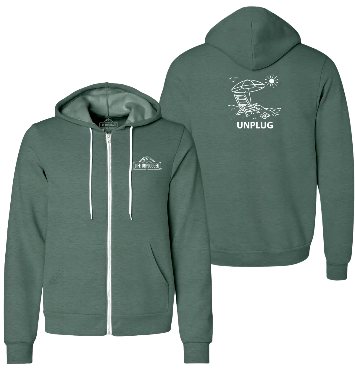 Beach Chair Supersoft Midweight Zip Up Hoodie