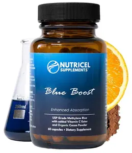Methylene Blue Capsules - Pharmaceutical Grade Supplement - Made in America - 12mg (USP Grade) with Vitamin C Ester Enhanced Absorption - Third Party Tested (60ct)