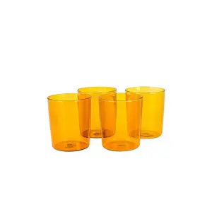HAWKINS NEW YORK Essential Medium Glass Set Of 4 in Amber