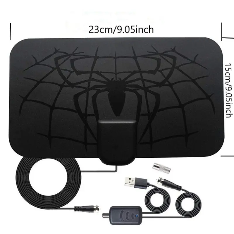 Mini Compact Spider Digital TV Antenna with  Amplifier, 4K HD DVB-T2 Antenna, HDTV Antenna
