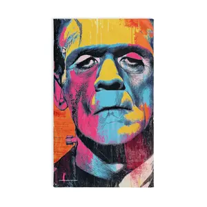 Frankenstein Golf Towel, His and Hers, Wedding Golf Gift, Halloween Hand Towel, Monster Lover Towel, colorful golf towel