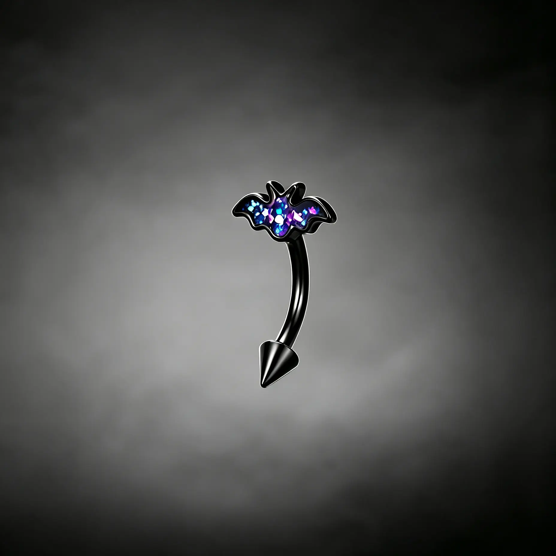 OUFER Halloween Glitter Bat 16G 8mm Rook Piercing Jewelry Eyebrow Jewelry