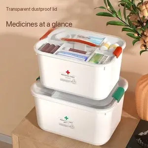 Home Multi-Layer Medicine Box, Dustproof Organizer Boxes, Large Capacity Emergency Medical Storage, Small Pill Organizer, Essential Healthcare Solution