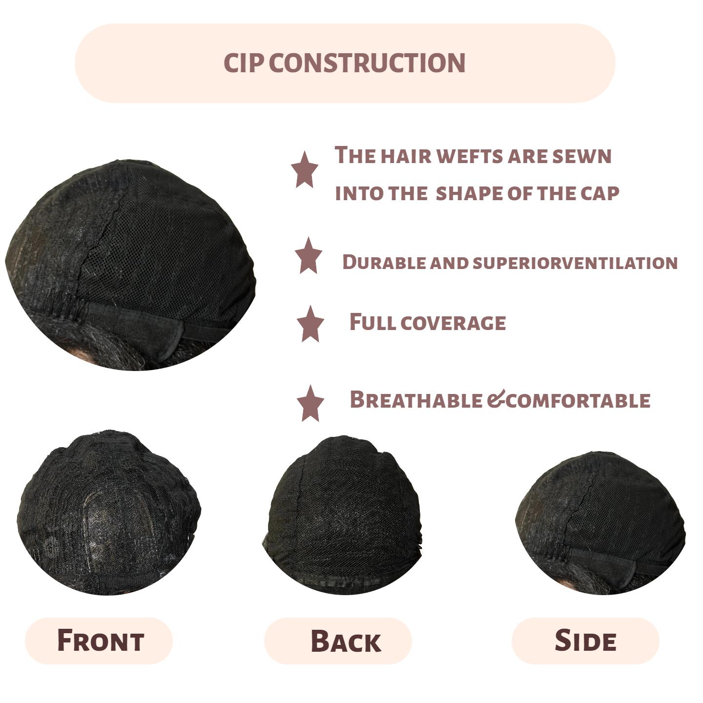 26-Inch Coarse Straight Wig — 180% Density Synthetic Wig with Adjustable Straps; Natural Black Synthetic Wig, Designed Specifically for Black Women.