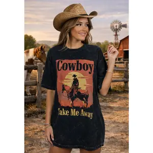 Cowboy Take Me Away Graphic Tee | Western Cowgirl Shirt