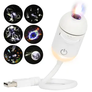 Starry Sky Projection Night Light: 6 Interchangeable Projection Discs, 360° Adjustable Direction, Adjustable Focus, Dual-Mode Switching, AR-Enhanced Lens, Touch Controls, USB-Powered—An Ideal Gift for Birthdays and Christmas.