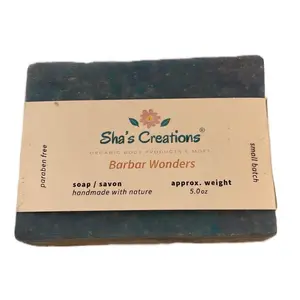 Sha's Creations Barbar Wonders Therapeutic Soap 5oz for Body Scrubs Peels Bath & Body Care Exfoliant Gentle Skin Repair Cleanser Organic Smooth Exfoliate