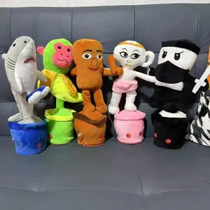Sharks who learn to speak in the Shan Hai Jing, dancing in the Shan Hai Jing, ninjas singing, banana monkeys learning tongue, wooden sticks, people glowing, electric dolls, tea cups, women's birthday gifts microphone  Wireless Bluetoothkids toy smartphone
