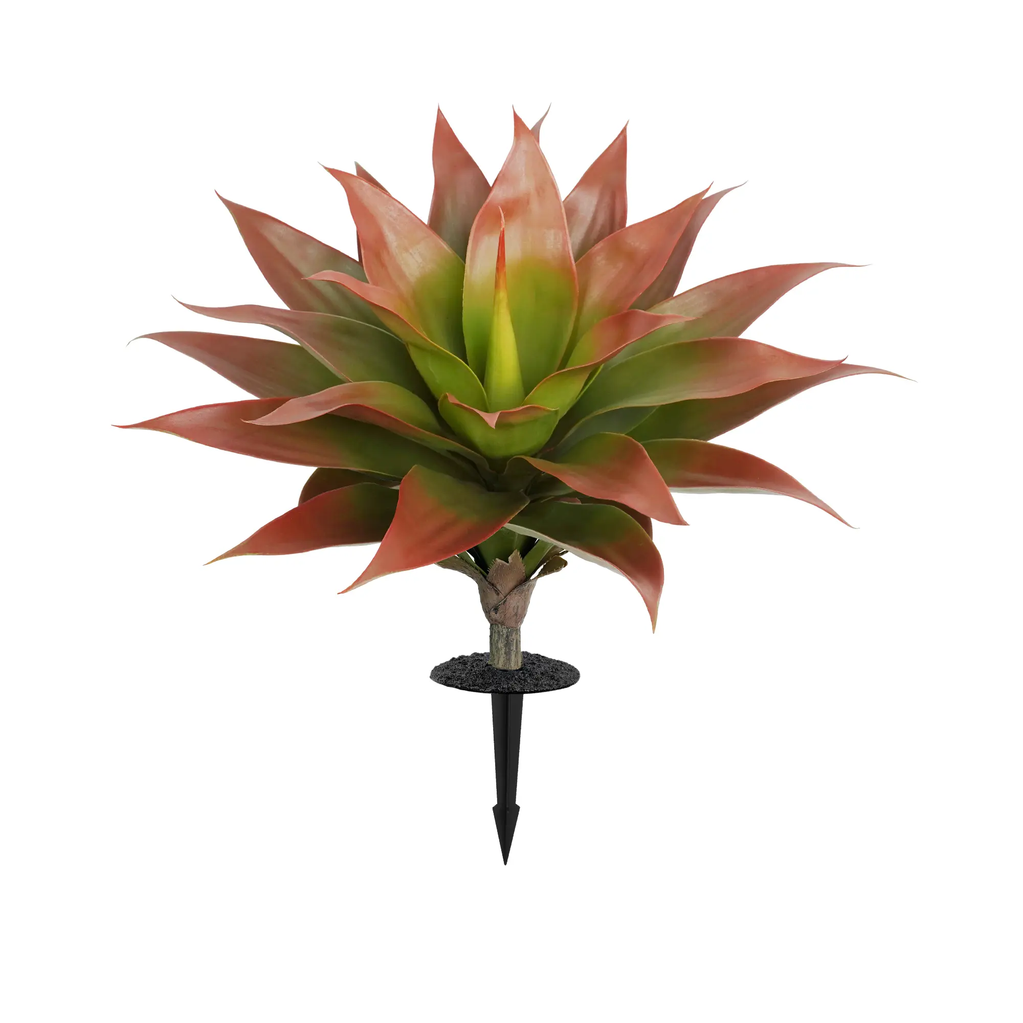 Set of 2 (70cm/65cm) Artificial Green/Red-Green Agave Stakes — A Hassle-Free Summer & Autumn Decor Essential for Front Porches, Corners, Flowerbeds, and Courtyards Tropical Landscape