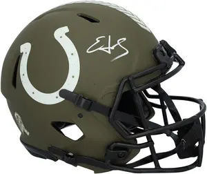 Edgerrin James Indianapolis Colts Autographed Riddell 2022 Salute To Service Speed Authentic Helmet - Fanatics Authentic Certified