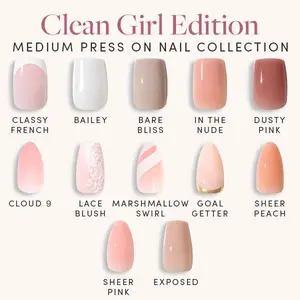 Glamnetic Medium Press-On Nail Collection – Clean Girl Edition