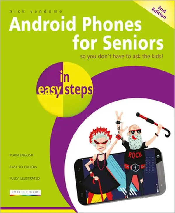 USED Book - Android Phones for Seniors in Easy Steps: Updated for Android V7 Nougat by Vandome, Nick (Paperback) - english