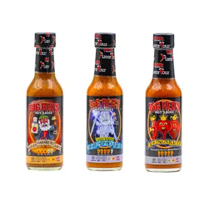 Big Red's Spicy Pack Trio - Ghost Pepper, Habanero & 3 Kings Hot Sauce - Vegan, Gluten-Free, 5 fl oz Bottles - Ultimate Heat Lover's Bundle Chipotle Flavor
