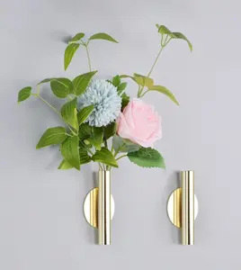 1pc Iron Flower Vase, European Style Wall Mounted Vase For Flower,Home Decor,Flower Vase,Centerpiece,Table Decor