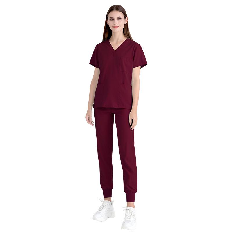 Women and men Soft V-Neck Scrubs Top  Stretch and Durable Fabric Medical Uniform