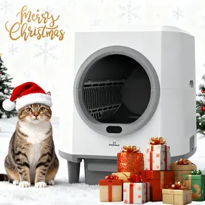9Dreamcat Smart Cat Litter Box, Hands-Free Self-Cleaning, Large-Capacity, Odor-Free, APP Control, Multi-Cat Home, Modern Design, Includes Floating Brush & Aroma Box