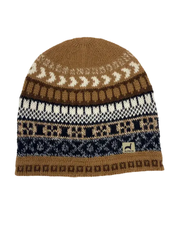 Peruvian Natural Alpaca Cap Beanie Hat