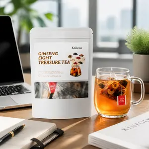 Premium Eight Treasure Tea Individually Wrapped Herbal Tea Bags with Ginseng Astragalus & Maca