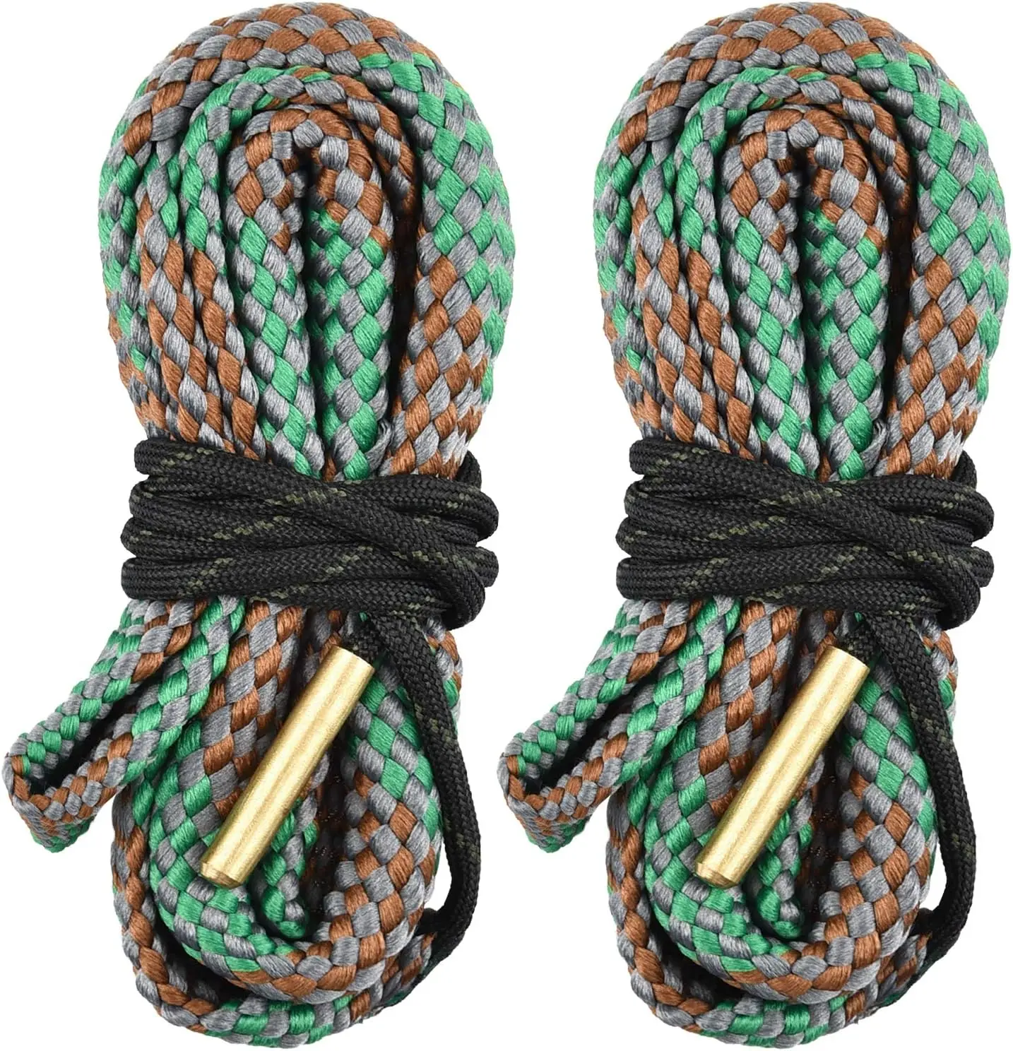 2PCS Durable Reusable Compact .40/.41 Caliber Bore Cleaner Tool Kit, Equipped with Bronze Brush & Nylon Rope for Enhanced Cleaning Performance