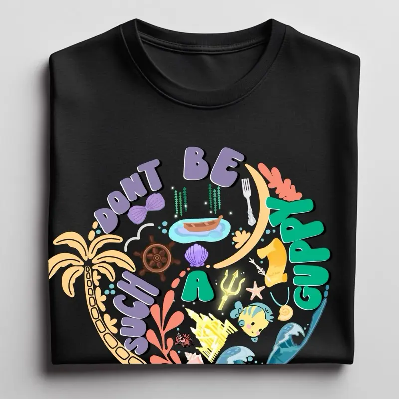 Ariel themed Tee Sweatshirt Tops Round Neck Crewneck Casual Fitted Pullover Tee Womenswear Hoodie Comfort Long Sleeve