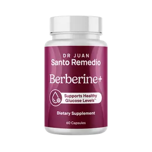 Santo Remedio Berberine, Dietary Supplement, Vegetarian, No Added Sugar, 60 Capsules, 30 Servings.