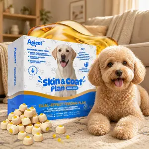 Aeicoi Viral 2-in-1 Dog Omega-3 Fish Oil & Freeze-Dried Treat No-Mess Pill Hider for Shiny Coat Pet Essentials