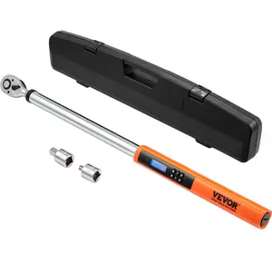 VEVOR Digital Torque Wrench, 1/2 Drive Electronic Torque Wrench, Torque Wrench Kit 25-250ft. lb/34-340n. m Torque Range Accurate to 2, 3-Mode Adjustable Torque Wrench Set with LED Buzzer Calibration