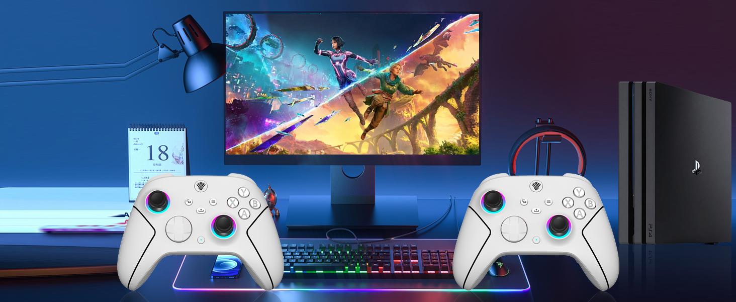 YUYIU Hall Xbox Wireless Controller for Xbox Series X|S, Xbox One, PC & Steam - Anti-Stick Drift Joystick, Dual-Mode Triggers, 6-Axis Gyro, 1000Hz Polling, Turbo & 3.5mm Jack