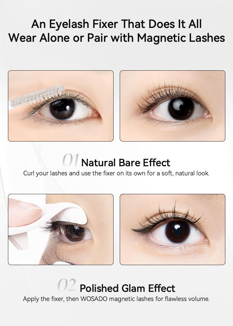 Wosado Eyelash Fixer set long-lasting curl Makeup Mascara